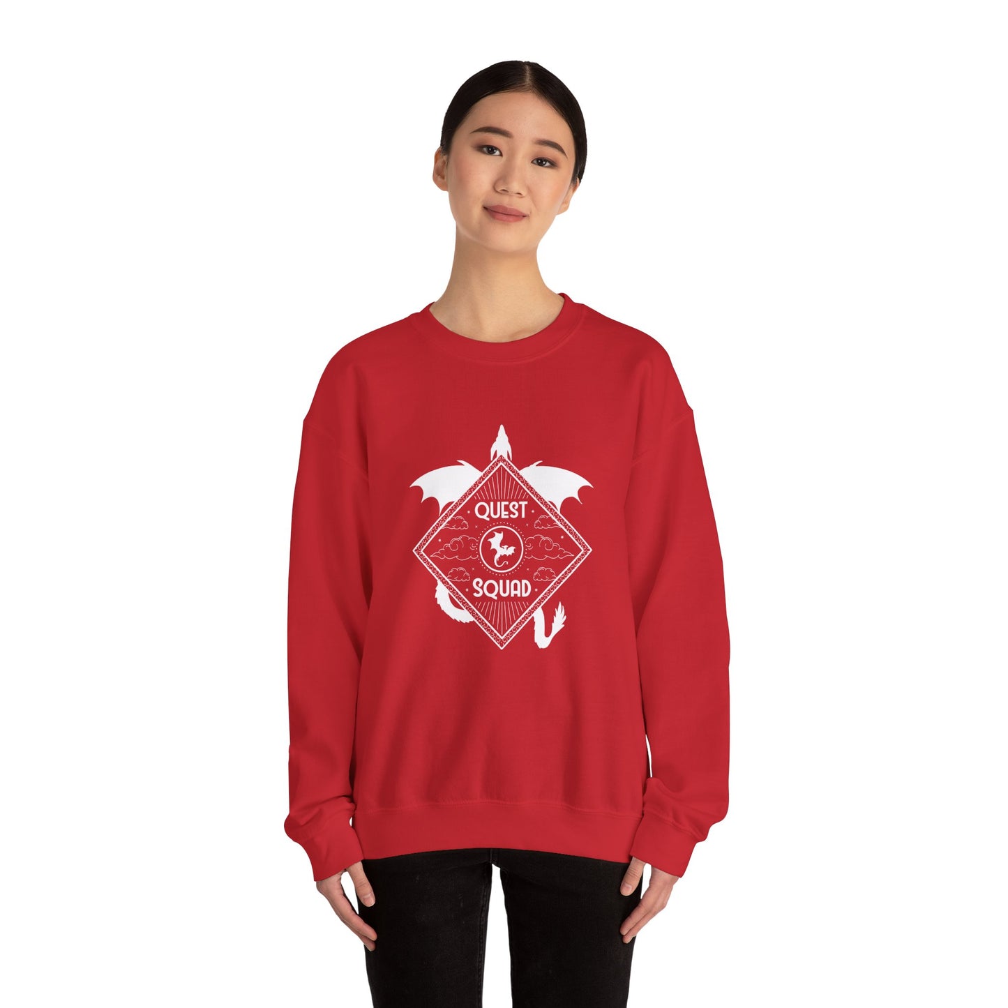 Quest Squad Unisex Heavy Blend™ Crewneck Sweatshirt - Cozy Fantasy Apparel