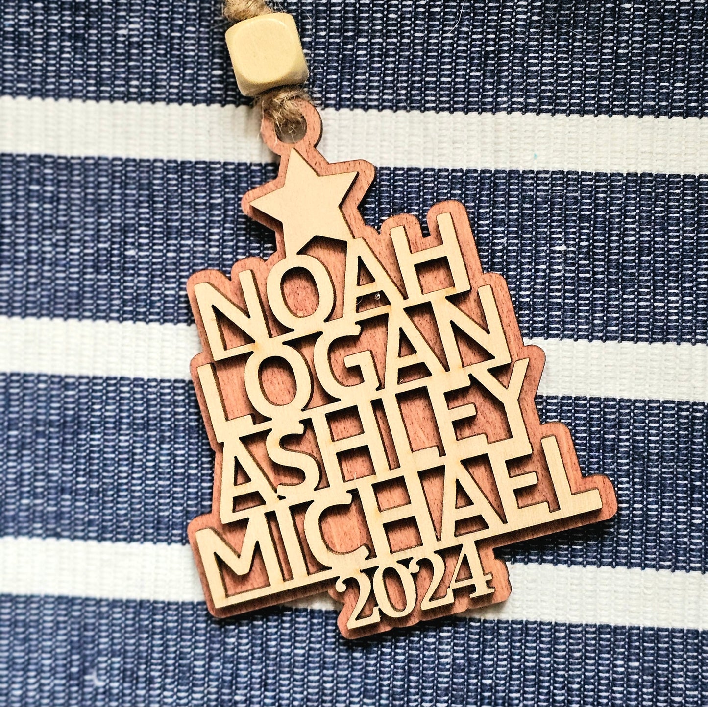 Customized Family Names Tree Ornament