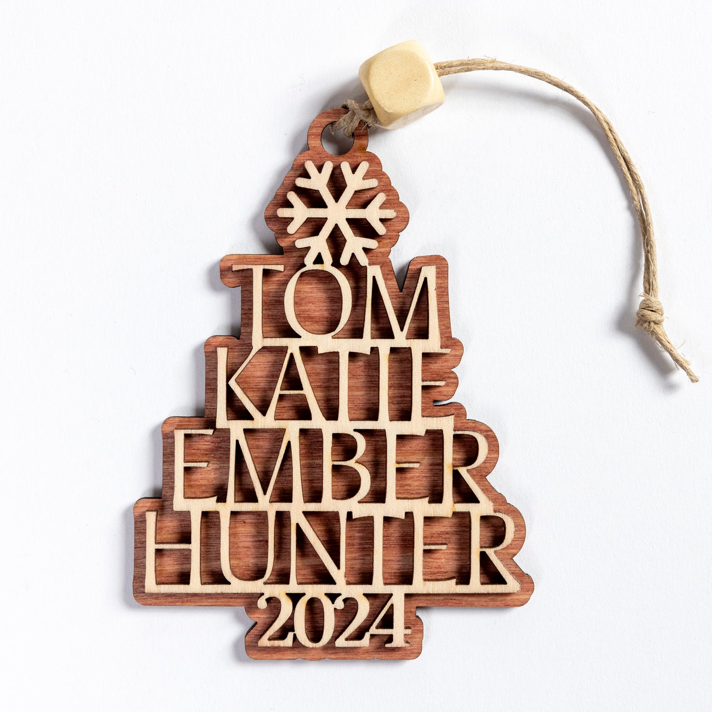 Customized Family Names Tree Ornament