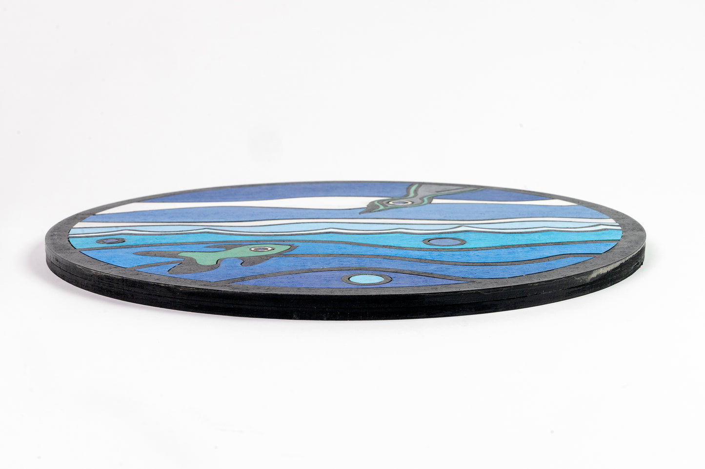 An Azure Pursuit | Laser Cut Painting on Wood