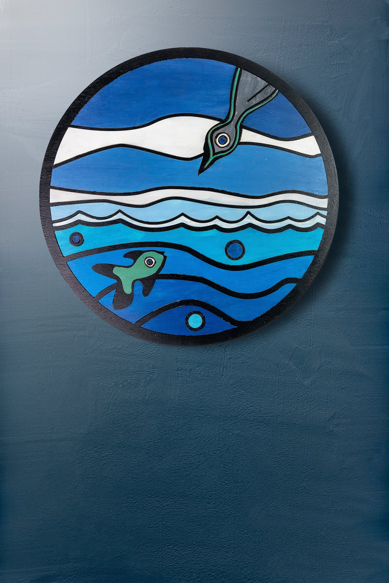 An Azure Pursuit | Laser Cut Painting on Wood