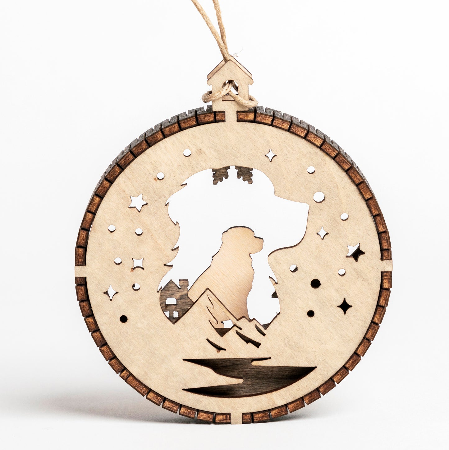 Wooden 3 Layer Dog Breed Ornament H-Z