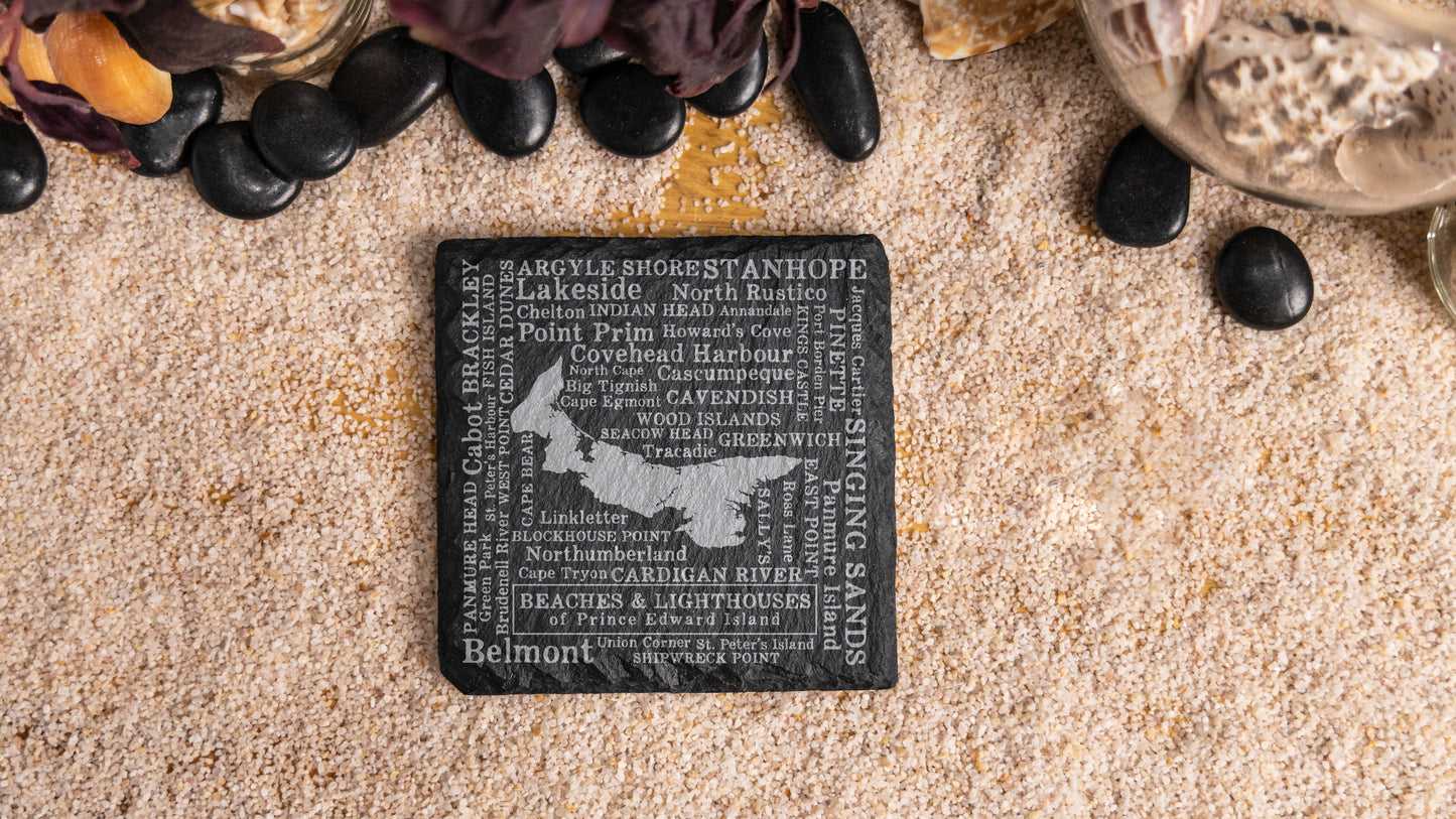 PEIsland Places Slate Coaster Set