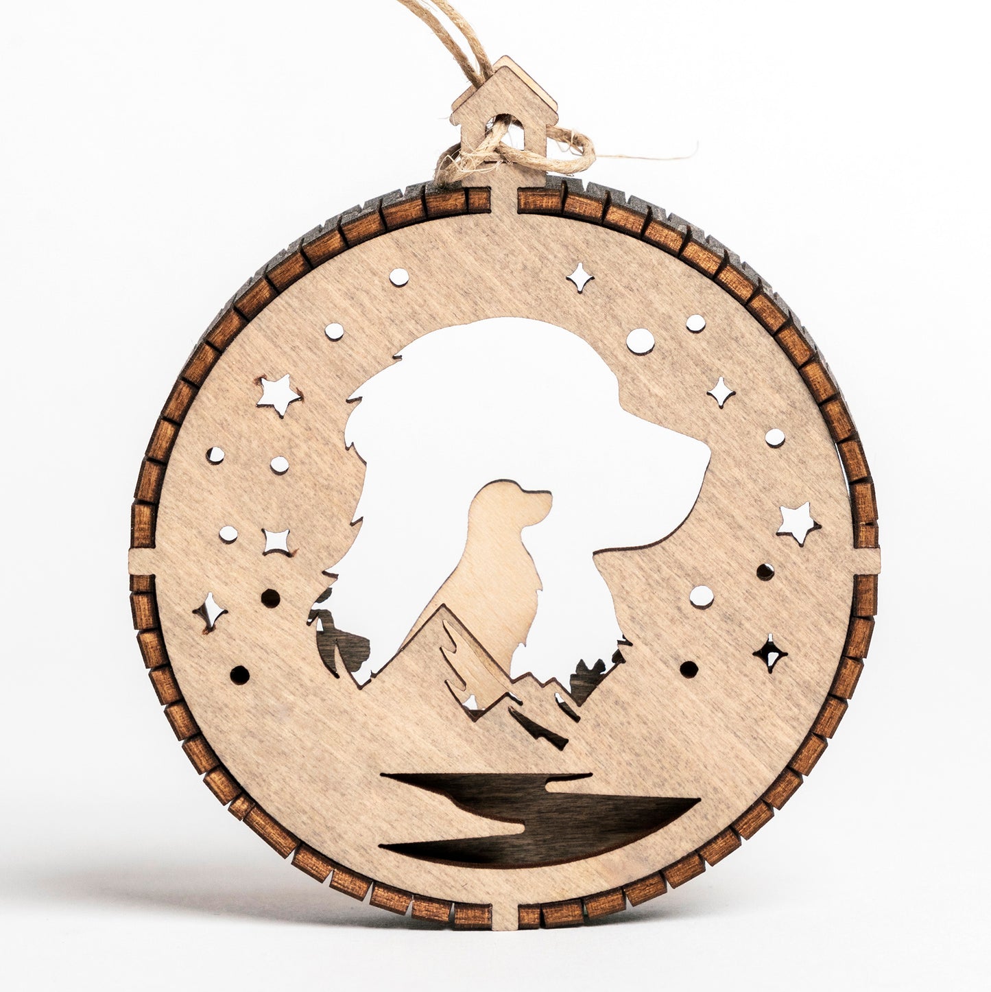 Wooden 3 Layer Dog Breed Ornament H-Z