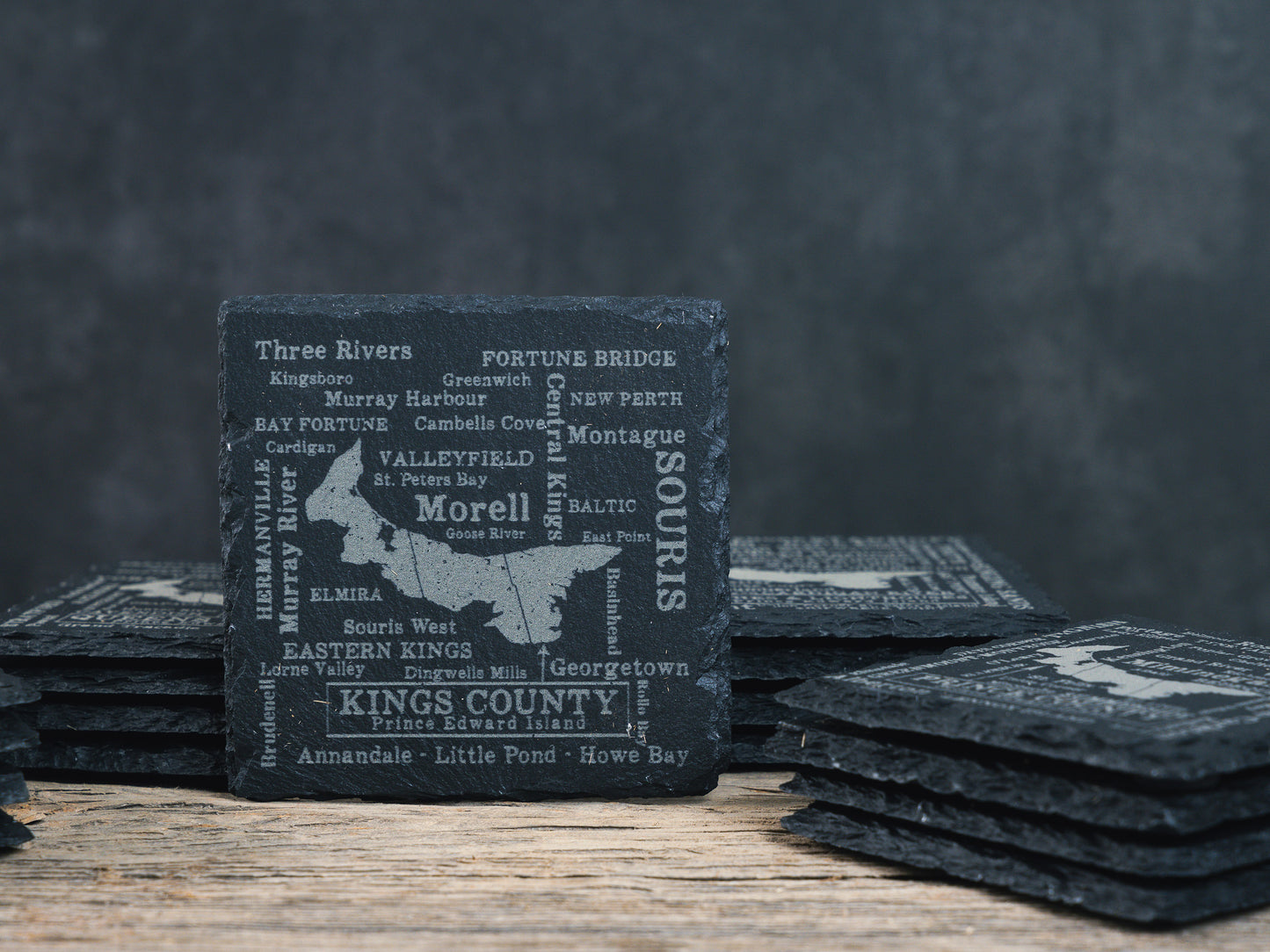 PEIsland Places Slate Coaster Set