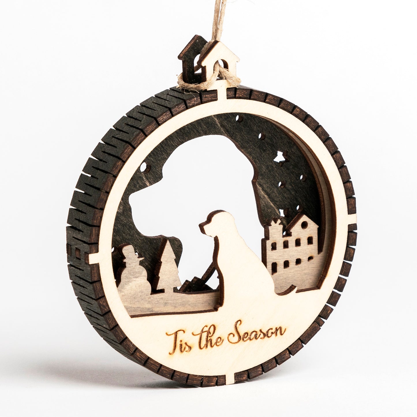 Wooden 3 Layer Dog Breed Ornament H-Z