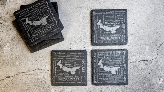 PEIsland Places Slate Coaster Set