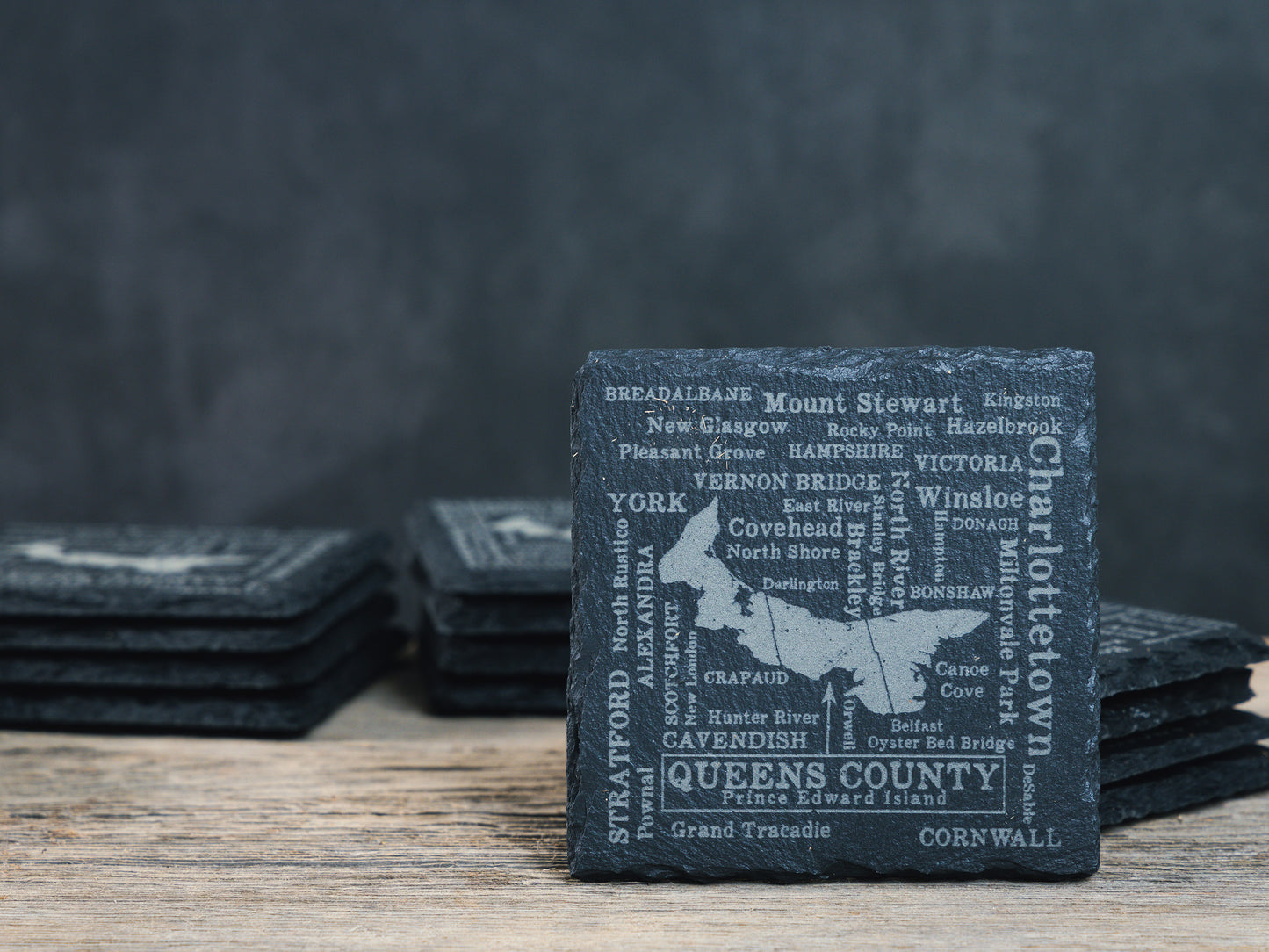 PEIsland Places Slate Coaster Set