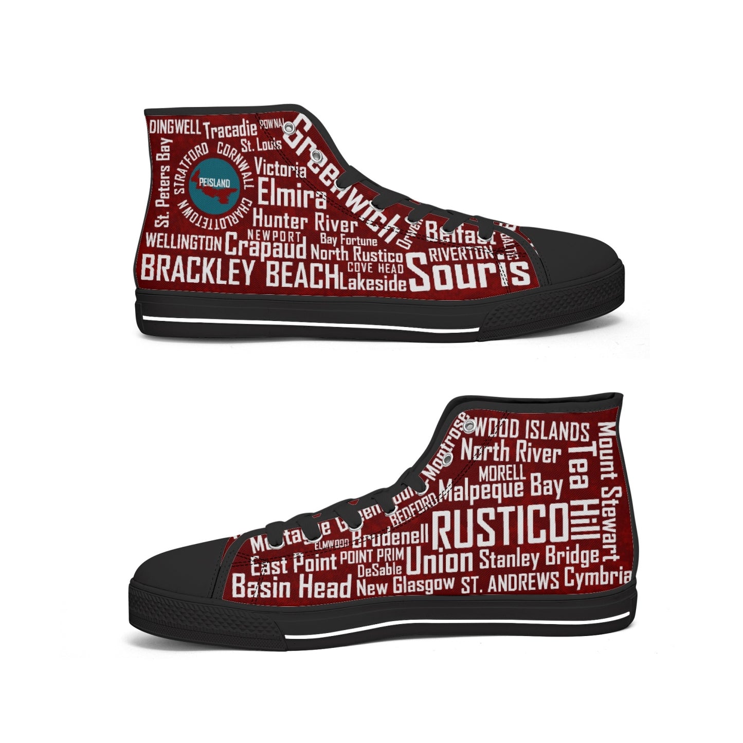 PEISLAND Places High-Top Canvas Shoes