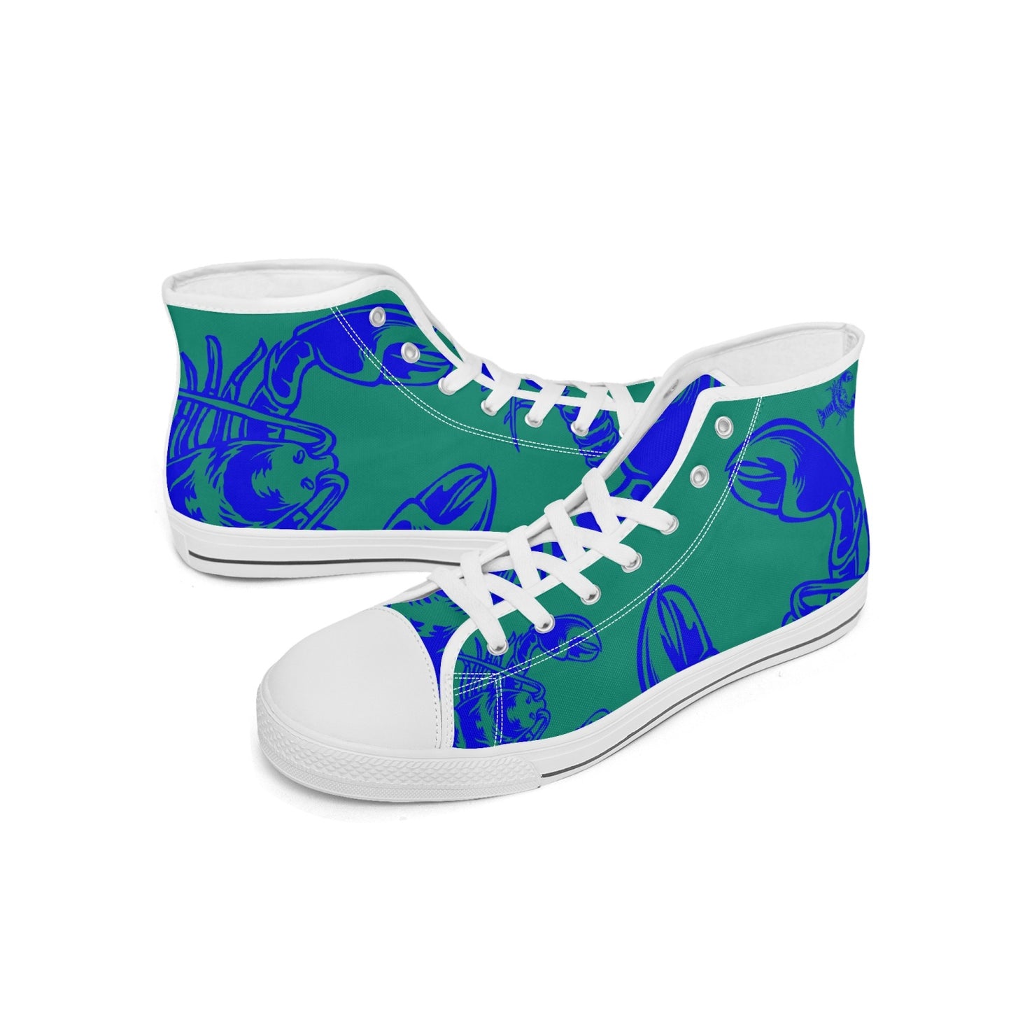 Blue Rare Lobster Canvas High-Tops