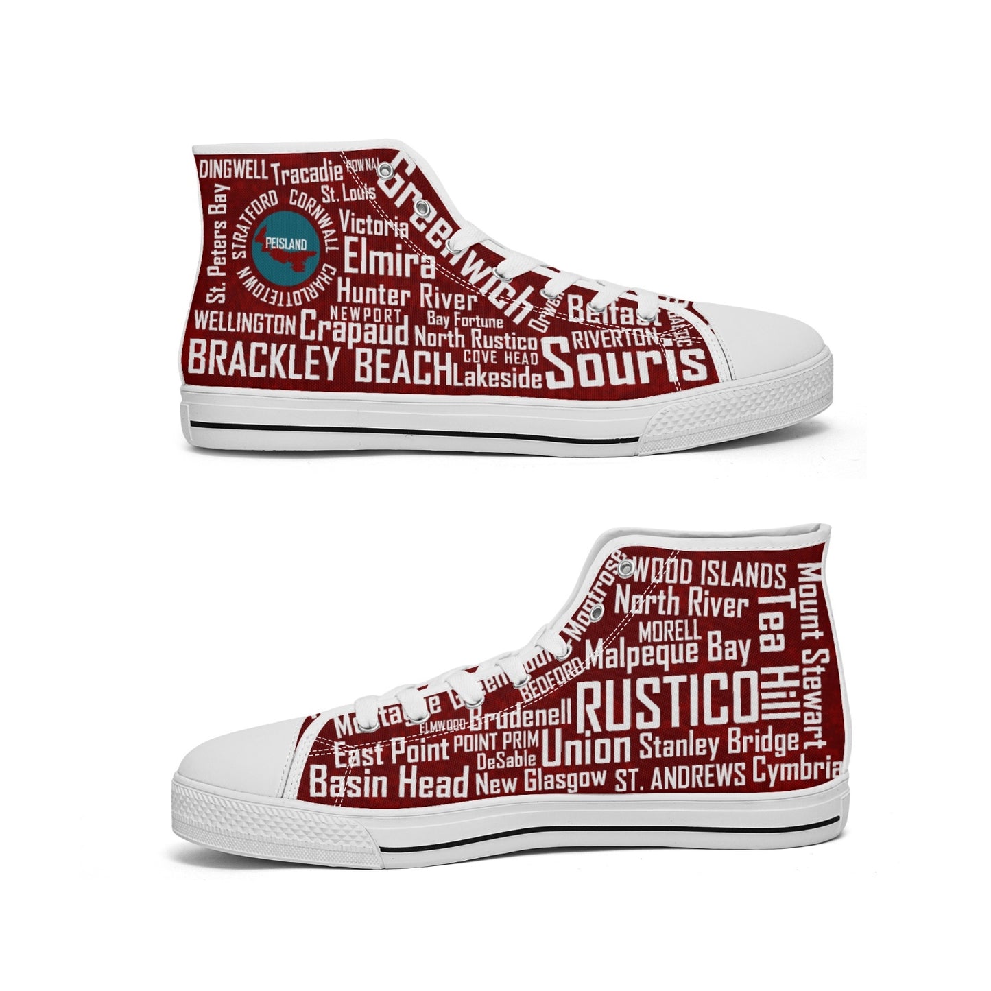 PEISLAND Places High-Top Canvas Shoes