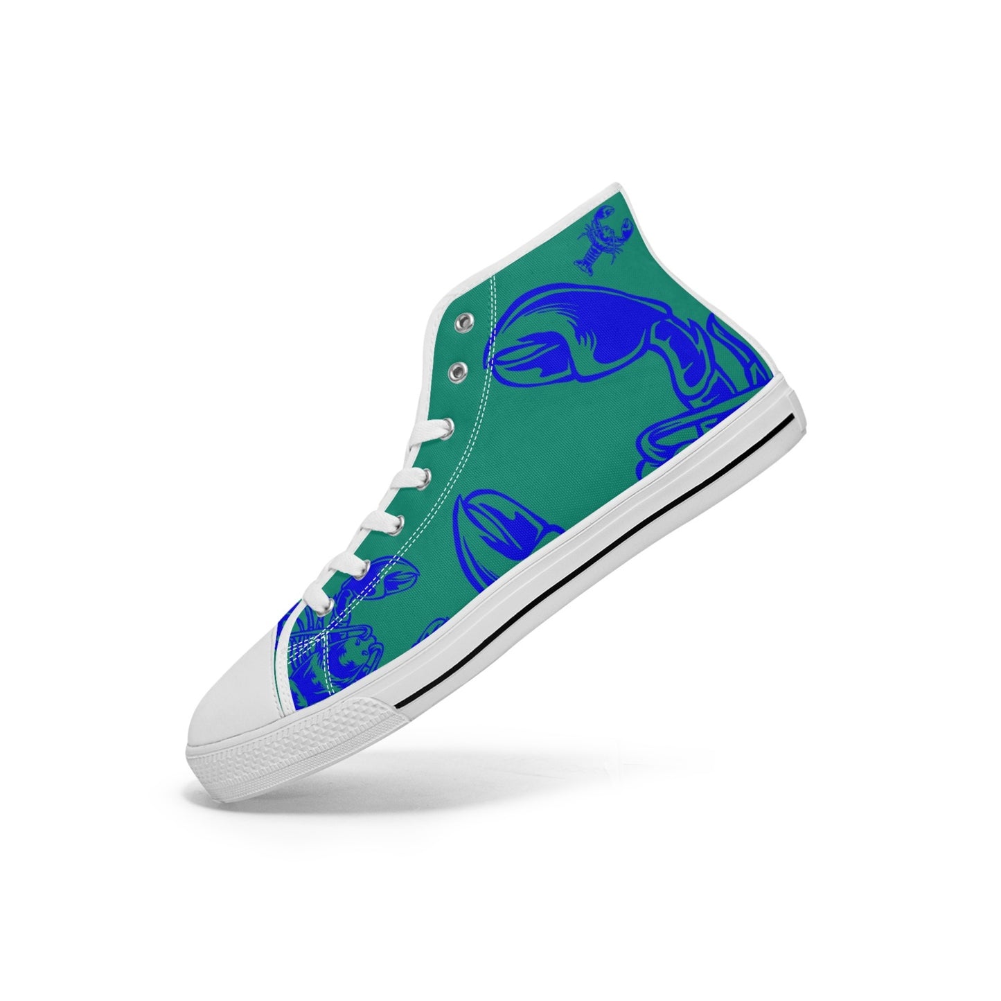 Blue Rare Lobster Canvas High-Tops