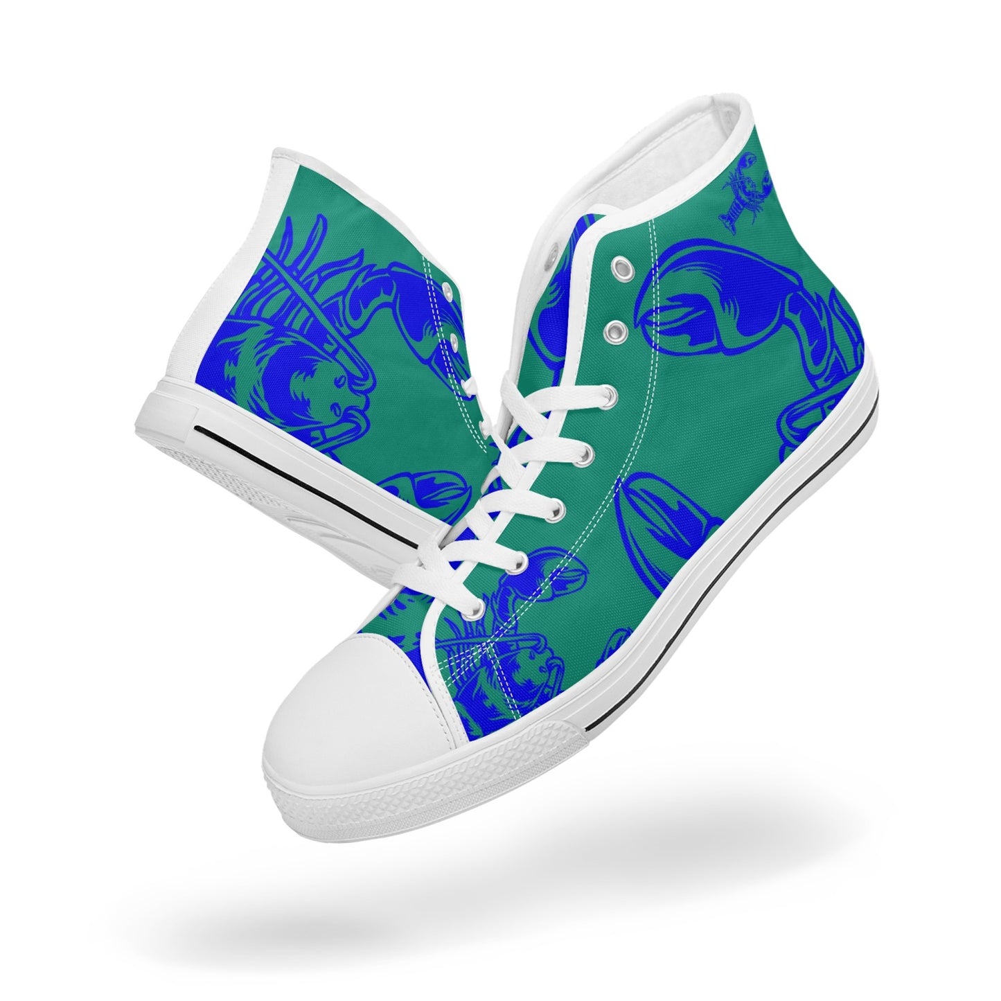 Blue Rare Lobster Canvas High-Tops
