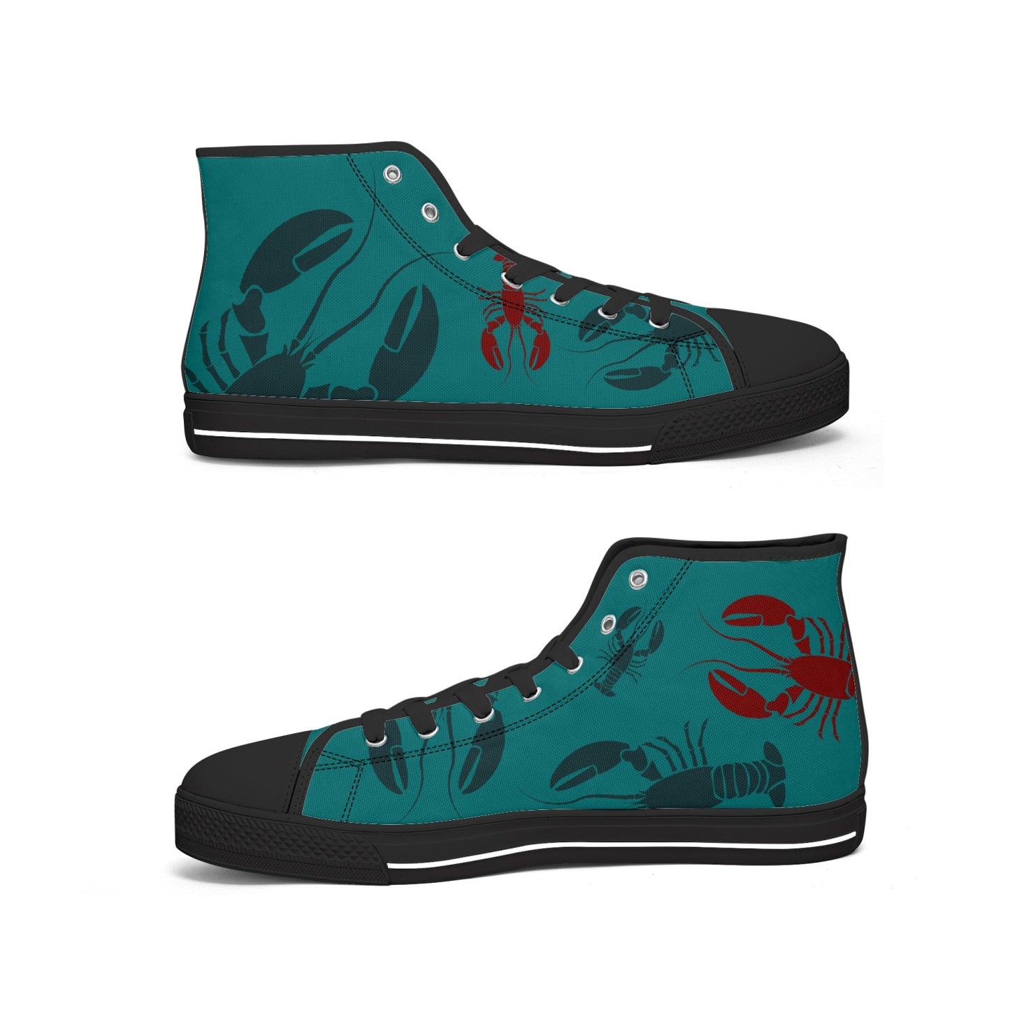 Lobster Print Canvas High-Tops