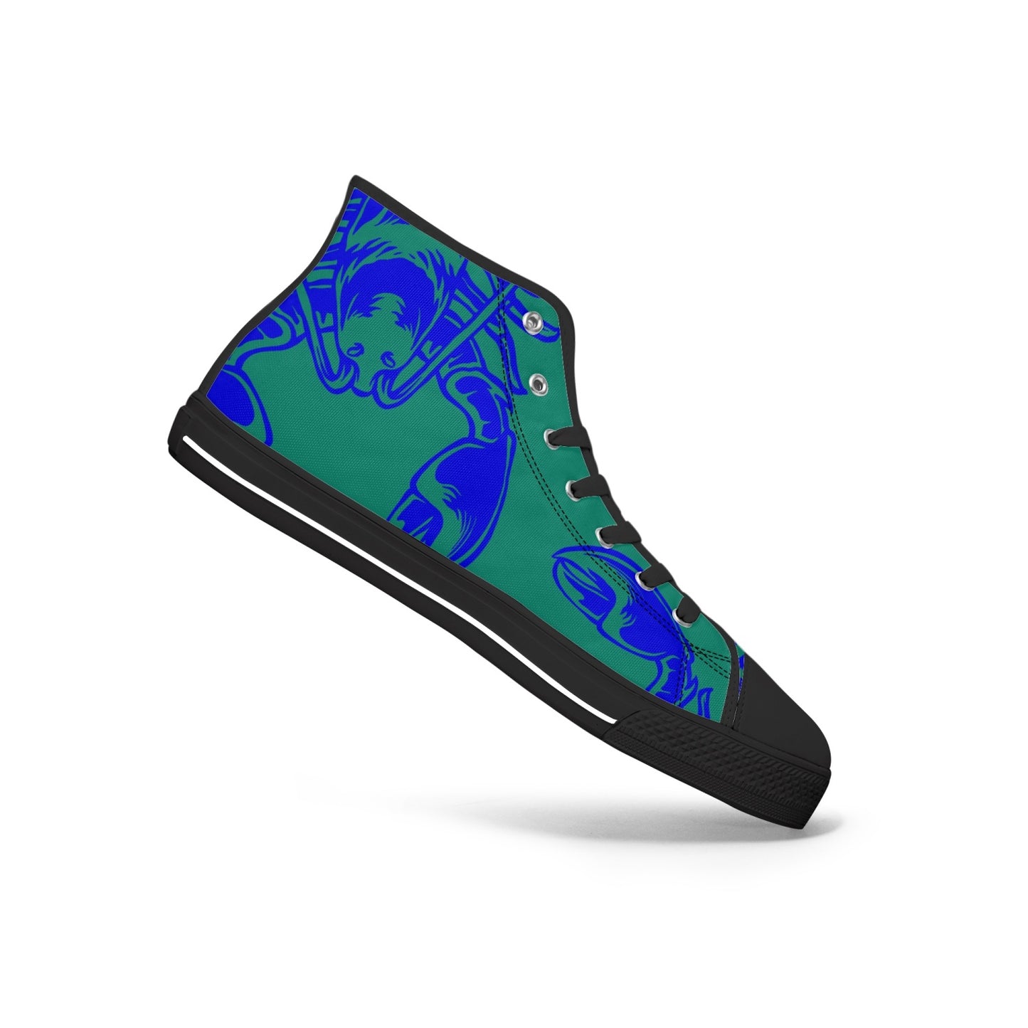 Blue Rare Lobster Canvas High-Tops