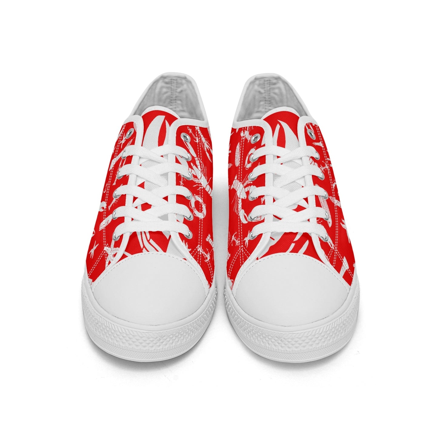Lobster Nautical Low-Top Canvas Shoes