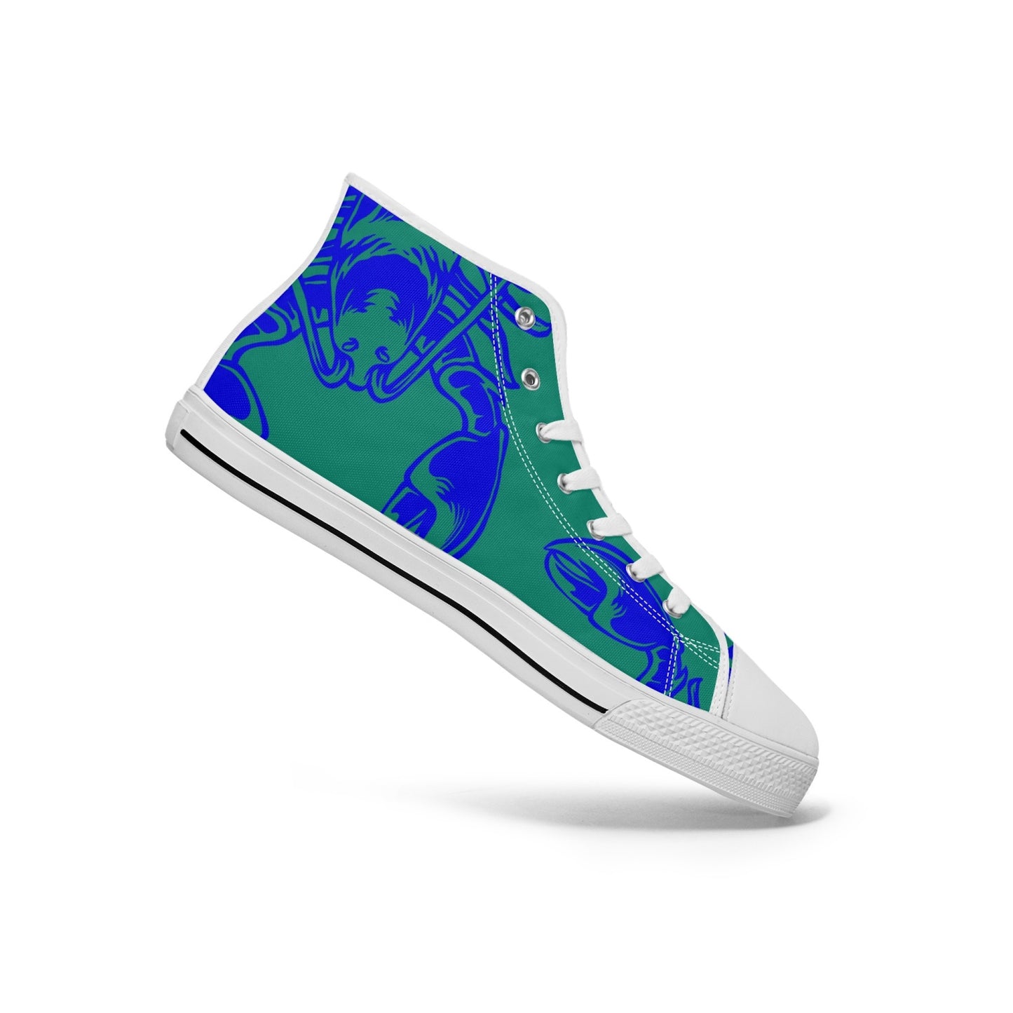 Blue Rare Lobster Canvas High-Tops