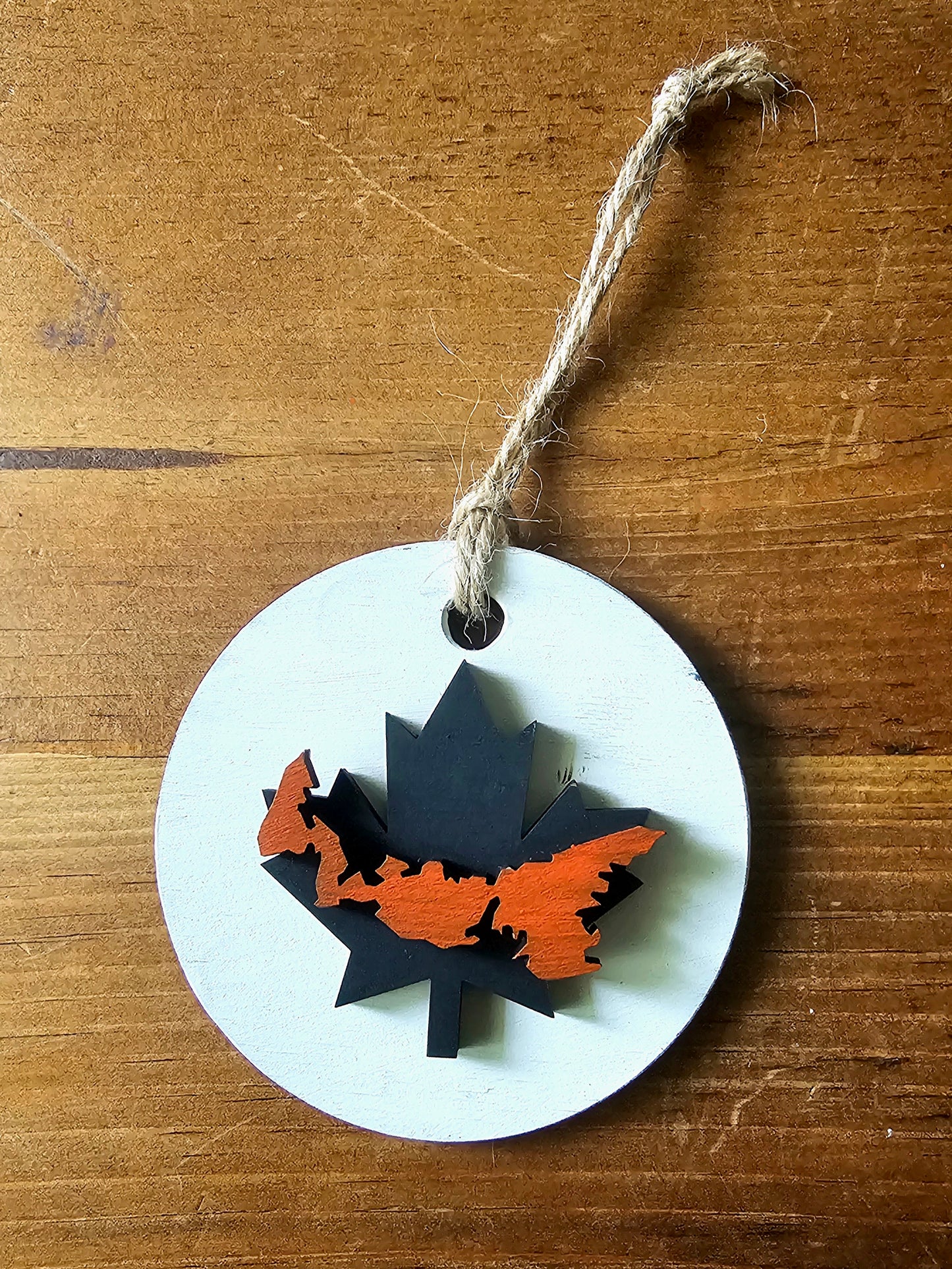 Wooden PEI Maple Leaf Ornament