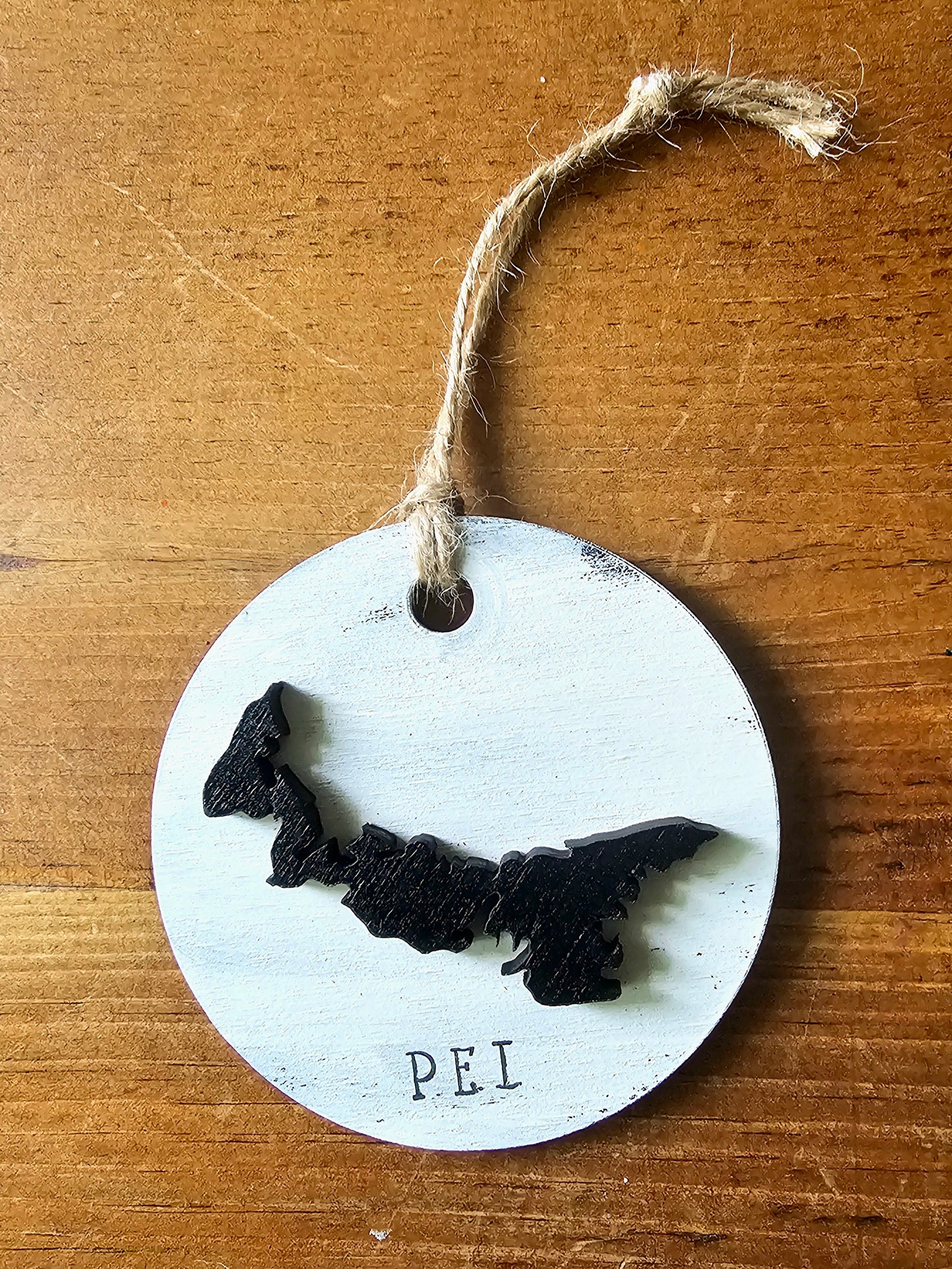 Wooden PEI Map Cutout Ornament