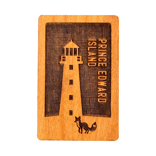 Prince Edward Island Fox and Lighthouse Magnet