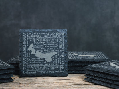 Prince Edward Island Beaches and Lighthouses Slate Coaster