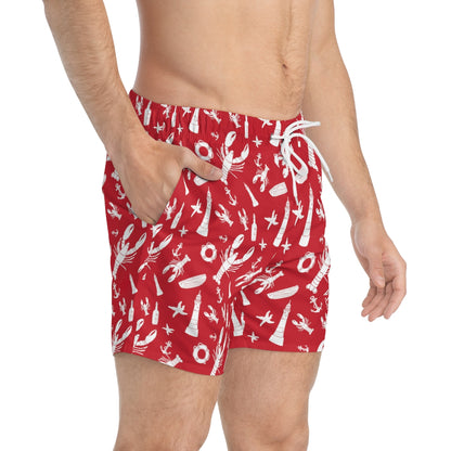 Nautical Lobster Swim Trunks