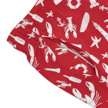 Nautical Lobster Swim Trunks