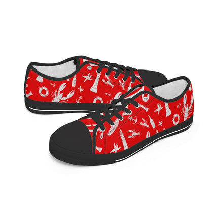 Lobster Nautical Low-Top Canvas Shoes