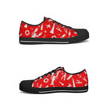 Lobster Nautical Low-Top Canvas Shoes