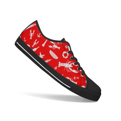 Lobster Nautical Low-Top Canvas Shoes