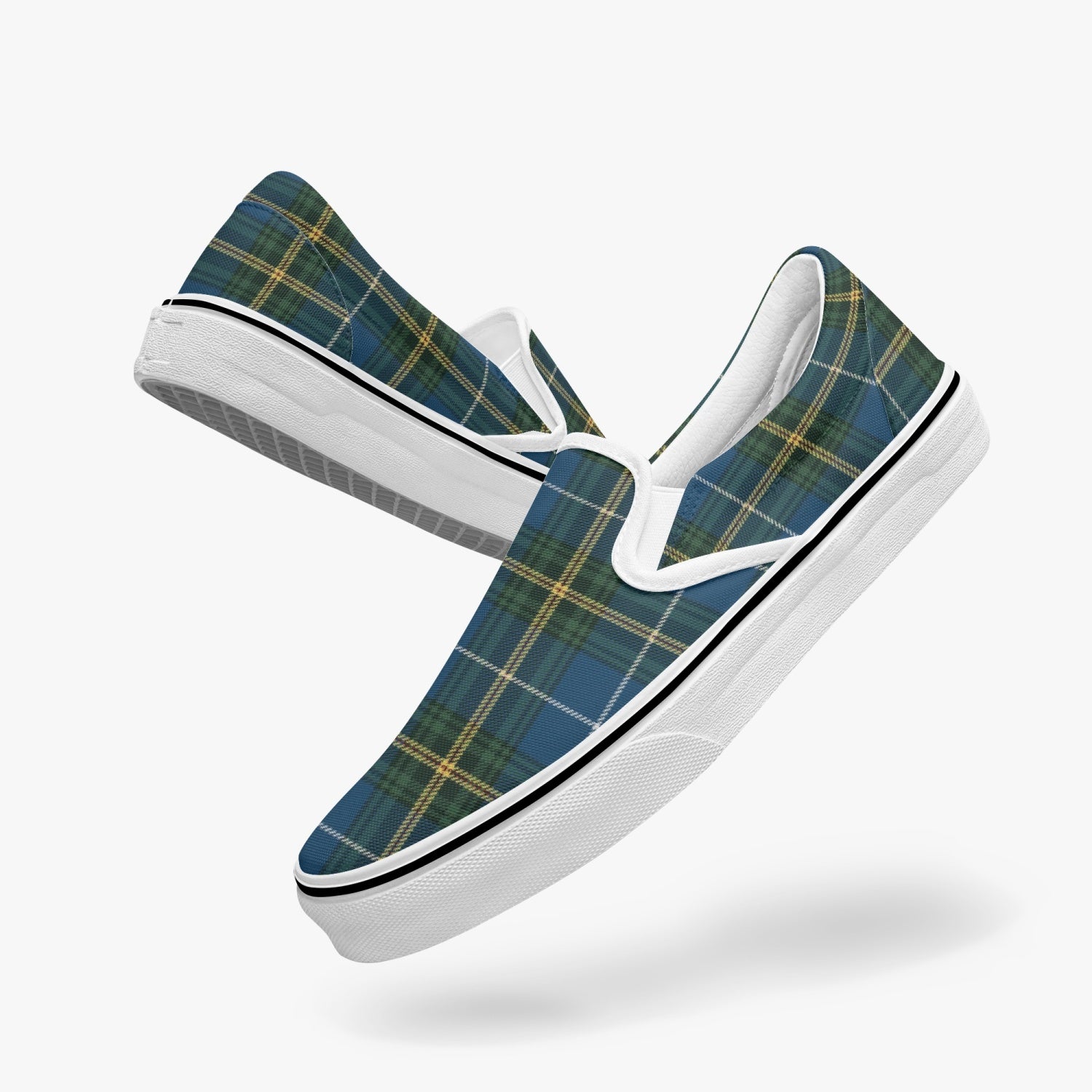 Plaid hot sale slip ons