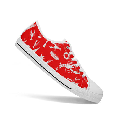 Lobster Nautical Low-Top Canvas Shoes