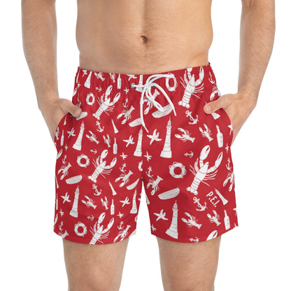 Nautical Lobster Swim Trunks